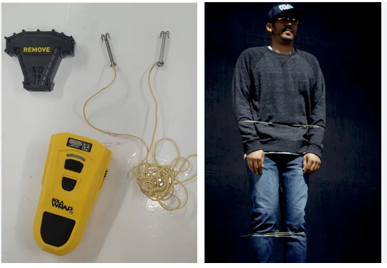 Personne immobilisée par BolaWrap