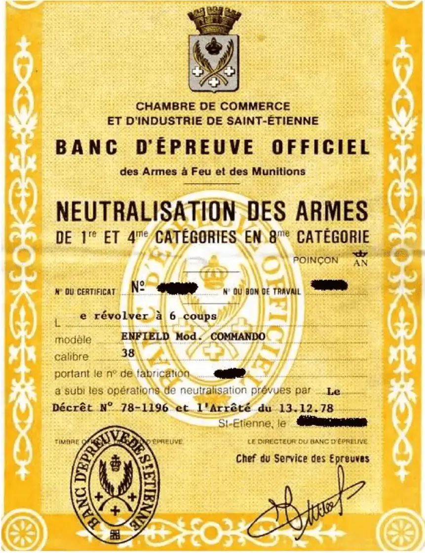 Certificat français 1